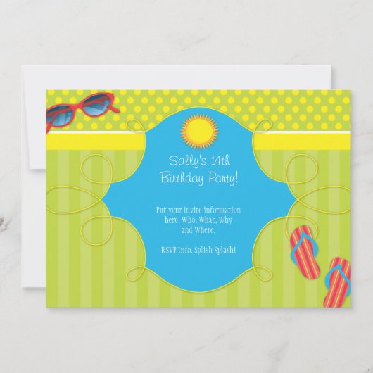 スプラッシュ·パーティー 招待状 (正面)