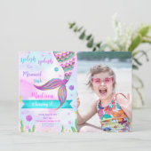 スプラッシュ！マーメイドの写真招待状 招待状 (スタンド正面)
