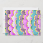 スプラッシュ！マーメイドの写真招待状 招待状 (裏面)