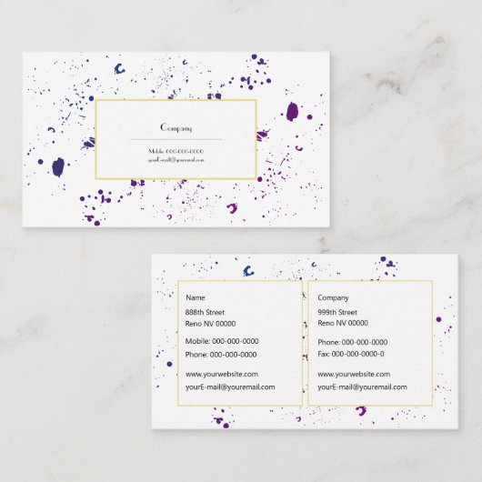 スプラッシュ 名刺 (正面/裏面)