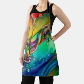 スプラッシュ！気泡カラフル抽象芸術 エプロン (インサイチュ)