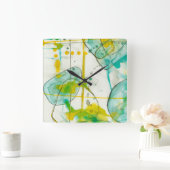 スプラッシュI スクエア壁時計 (ホーム)