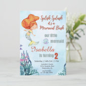 スプラッシュOrang Mermaid Bash 2nd誕生日ガール 招待状 (スタンド正面)