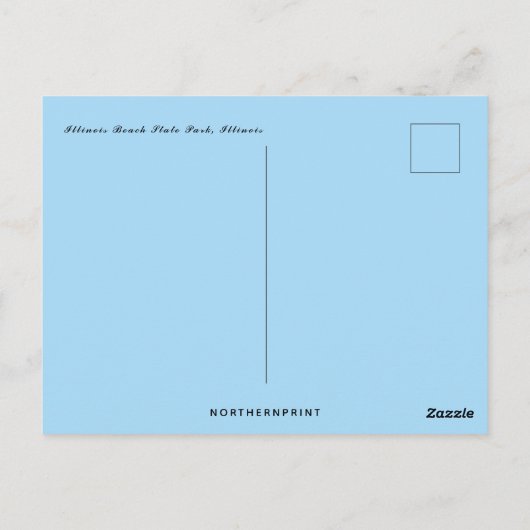 スプラッシングウェーブアットイリノイビーチ州パーク ポストカード (裏面)