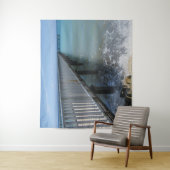 スプラッシングウェーブズオンワーフデザイン タペストリー (インサイチュ)