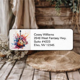 スプラッシングギター差出人住所ラベル ラベル