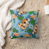 スプラッシングコイフィッシュアンドポンドリリーカスタムズ クッション (ブランケット)