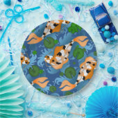 スプラッシングコイフィッシュアンドポンドリリーカスタムズ ペーパープレート (パーティー)