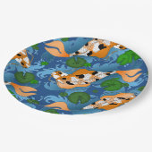 スプラッシングコイフィッシュアンドポンドリリーカスタムズ ペーパープレート (アングル)