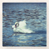 スプラッシングスワングラスコースター ガラスコースター (正面)