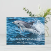 スプラッシングドルフィン誕生日招待状 招待状 (スタンド正面)