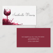 スプラッシングワイングラスワイナリー 名刺 (正面/裏面)