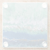 "スプラッシング海波"壮大なガラスのコースター ガラスコースター (裏面)