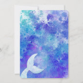 スプラッシー·マーメイド誕生日パーティーの招待 セーブザデート (裏面)