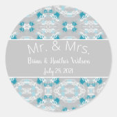 スプラッスタイリッシュ絵を描シュ・カップル ラウンドシール (正面)