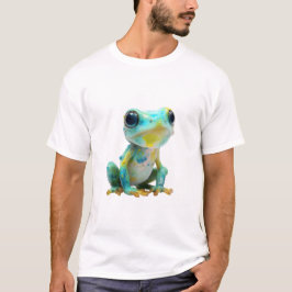 スプラッタギャラクシーツリーフロッグアート メンズ Tシャツ