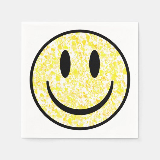 スプラッタスマイル顔 スタンダードカクテルナプキン (正面)