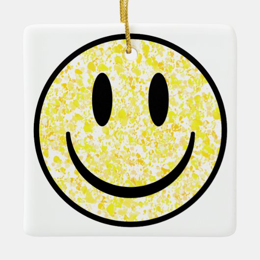 スプラッタスマイル顔 セラミックオーナメント (正面)