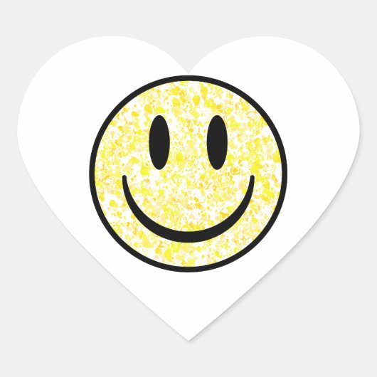 スプラッタスマイル顔 ハートシール (正面)