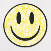 スプラッタスマイル顔 ラベル (デザイン1)