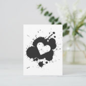 スプラッタハート（ウェディング）招待状テンプレート1 招待状 (スタンド正面)