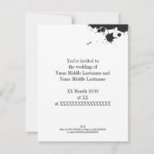 スプラッタハート（ウェディング）招待状テンプレート1 招待状 (裏面)