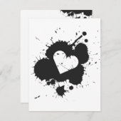 スプラッタハート（ウェディング）招待状テンプレート1 招待状 (正面/裏面)