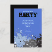 スプラッタバーバルミツワー招待状 招待状 (正面/裏面)