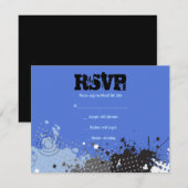 スプラッタバーバルミツワー返信カード 出欠カード (正面/裏面)