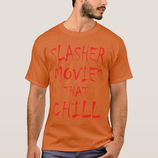 スプラッターホラー映画おたくのためのメンズシャツ Tシャツ (正面)