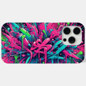 スプラッタ混沌:ネオン絵を描(ばちゃばちゃ)跳ねる Case-Mate iPhoneケース (裏面 (横))