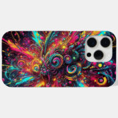 スプラッタ混沌：ネオン絵を描（ばちゃばちゃ）跳ねる Case-Mate iPhoneケース (裏面 (横))