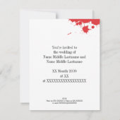 スプラッタ ハート (ウェディング) 招待状 テンプレート 2 (裏面)