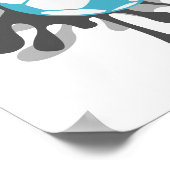 スプラットサッカーボールデザイン ポスター (角)