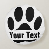 スプラットフレーム犬ポープリントカスタム文字 ラウンドクッション (裏面)
