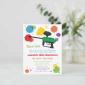 スプラットペイントボール子供の誕生日パーティの招待状 招待状 (スタンド正面)