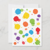 スプラットペイントボール子供の誕生日パーティの招待状 招待状 (裏面)