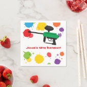 スプラットペイントボール子供の誕生日パーティー紙用品 スタンダードカクテルナプキン (インサイチュ)