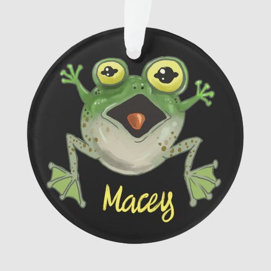 スプラット！カエル間抜け オーナメント (正面)