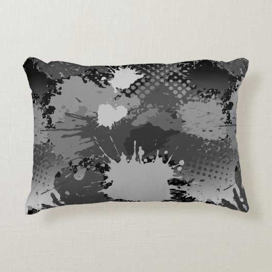 スプラッ絵を描シュパターン2 アクセントクッション (正面)