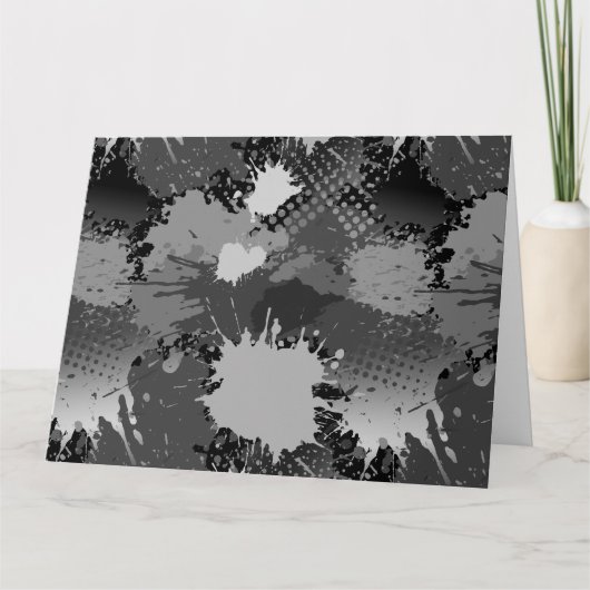 スプラッ絵を描シュパターン2 サンキューカード (正面)