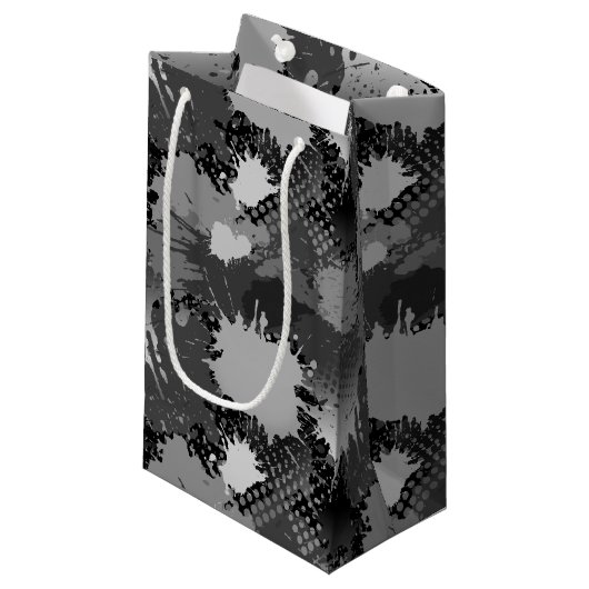 スプラッ絵を描シュパターン2 スモールペーパーバッグ (正面アングル)