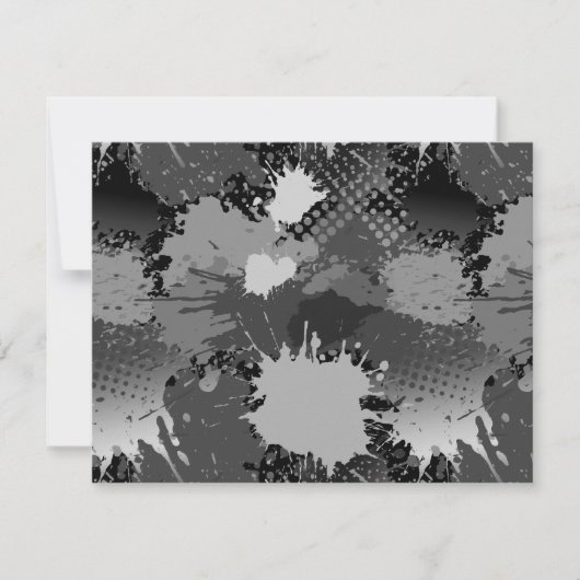 スプラッ絵を描シュパターン2 ノートカード (正面)