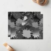 スプラッ絵を描シュパターン2 ノートカード (正面/裏面インサイチュ)