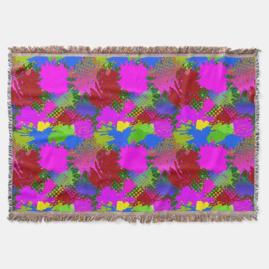 スプラッ絵を描シュパターン3 スローブランケット (正面)