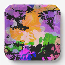 スプラッ絵を描シュ(ばちゃばちゃ)跳ねるプリント紙プレート