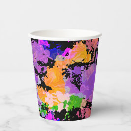 スプラッ絵を描シュ(ばちゃばちゃ)跳ねるプリント 紙コップ