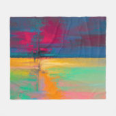 スプラッ絵を描シュ フリースブランケット (正面(横))