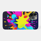 スプラッ鮮やか絵を描シュ抽象芸術アート Case-Mate iPhoneケース (裏面(横))