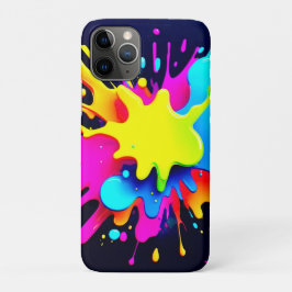 スプラッ鮮やか絵を描シュ抽象芸術アート iPhone 11 PROケース